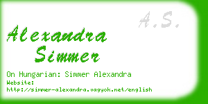 alexandra simmer business card